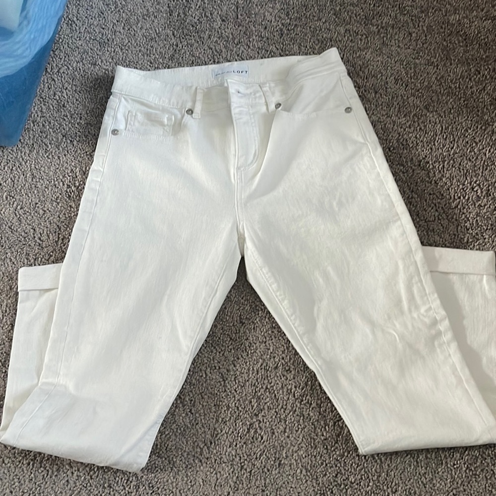 Loft white skinny jeans NWOT